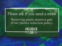 We are now using biodegradable and paper straws. Let's all do our share to cut back on using plastics in order to protect our en